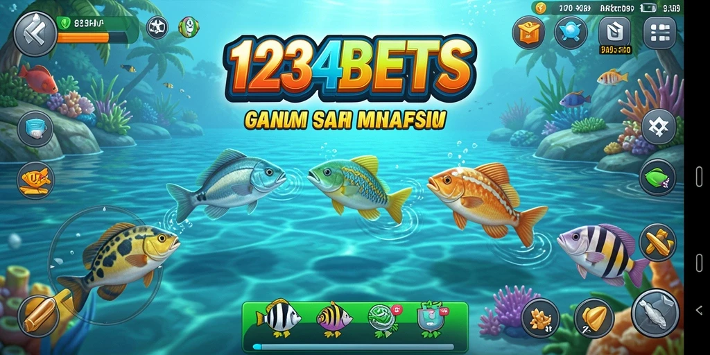Screenshot gameplay 1234BETS menampilkan keindahan lokasi memancing.