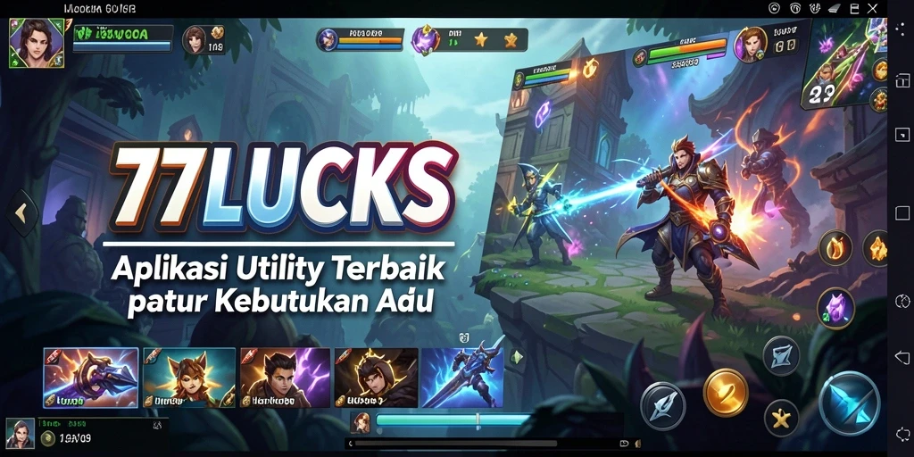 Tampilan antarmuka aplikasi 77LUCKS yang ramah pengguna.