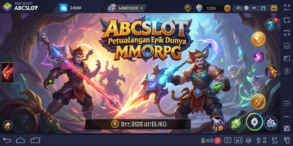 Screenshot gameplay ABCSLOT menampilkan aksi seru dalam pertarungan MMORPG.