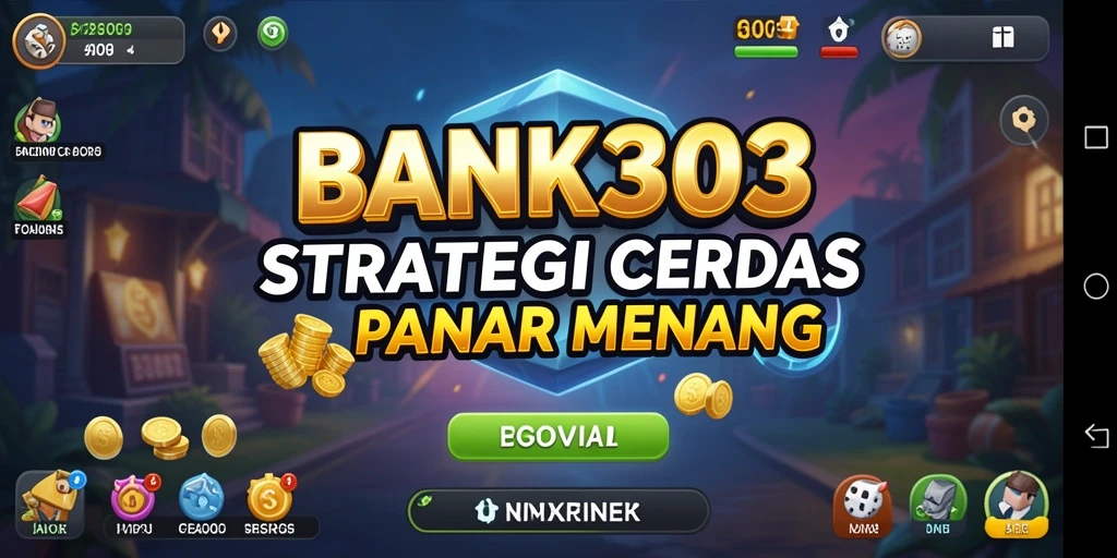 Tangkapan layar utama BANK303 menampilkan pertempuran strategis sengit.