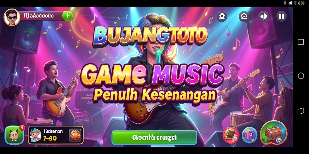 Tangkapan layar BUJANGTOTO menampilkan aksi gameplay musik yang seru.