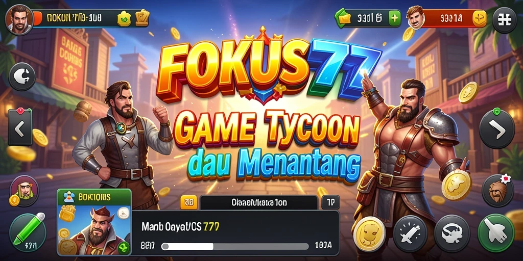 Screenshot FOKUS777 menunjukkan gameplay seru dalam mengelola bisnis.