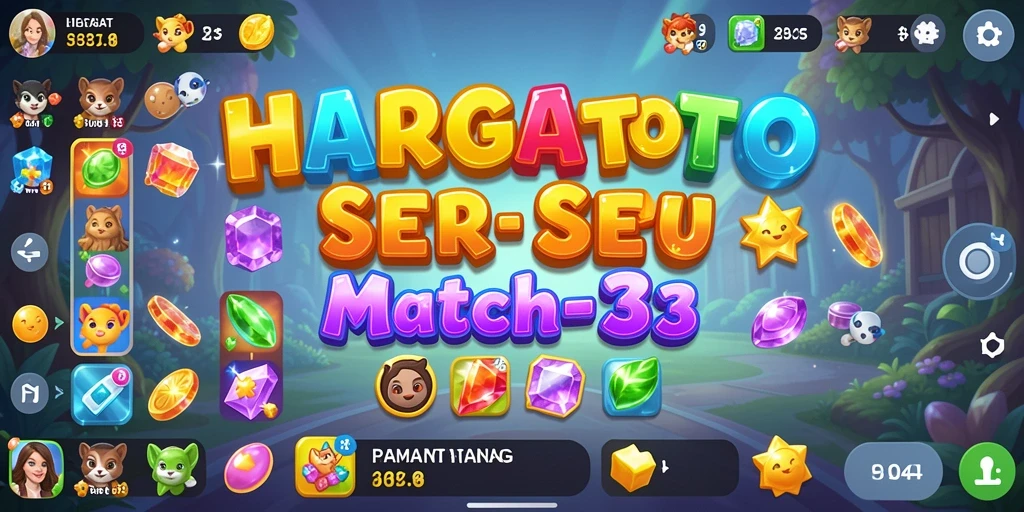 Tampilan menawan dari gameplay <strong>HARGATOTO</strong> menampilkan aksi seru Match-3.