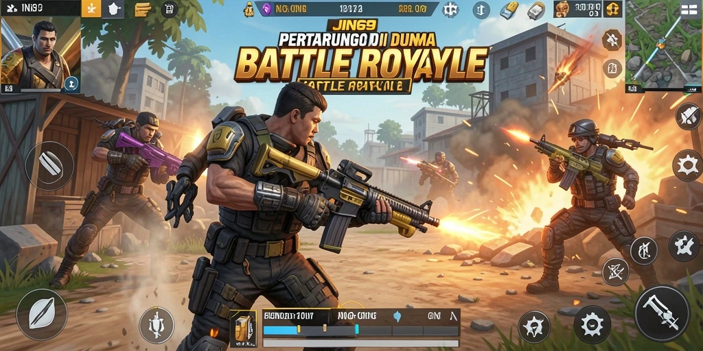Gameplay menegangkan dengan aksi Battle Royale di JIN69.