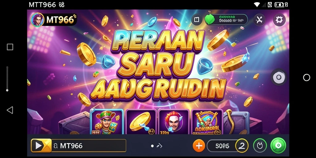 Tampilan menarik MT966 saat bermain slot dengan grafis yang hidup.