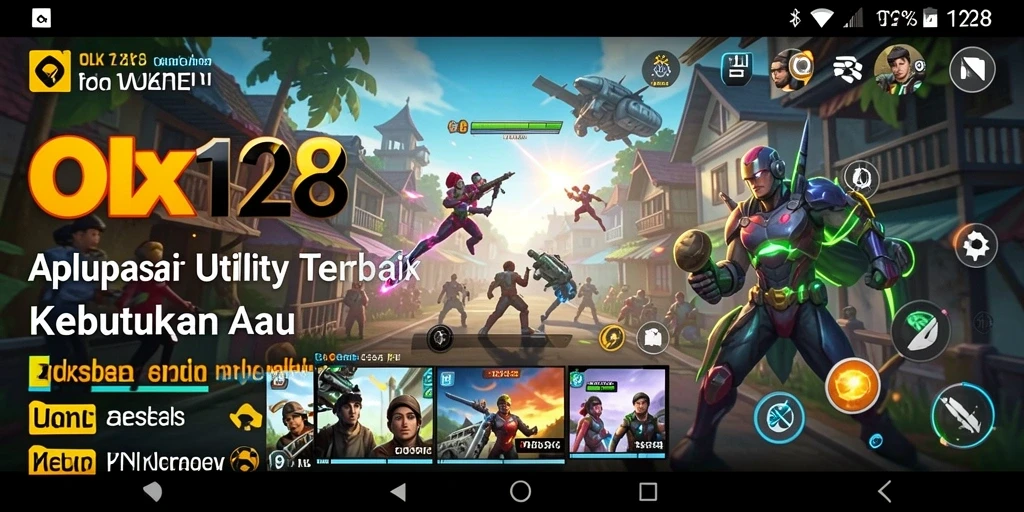 Tampilan antarmuka aplikasi OLX128 yang intuitif dan memudahkan pengguna.