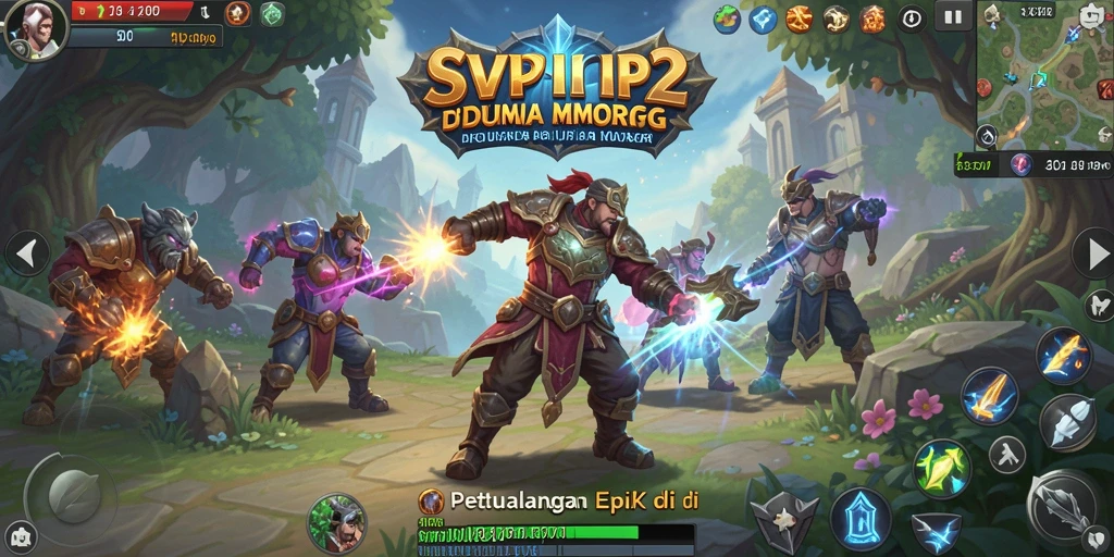 Tampilan menarik dari gameplay SVIP2 yang penuh aksi MMORPG.