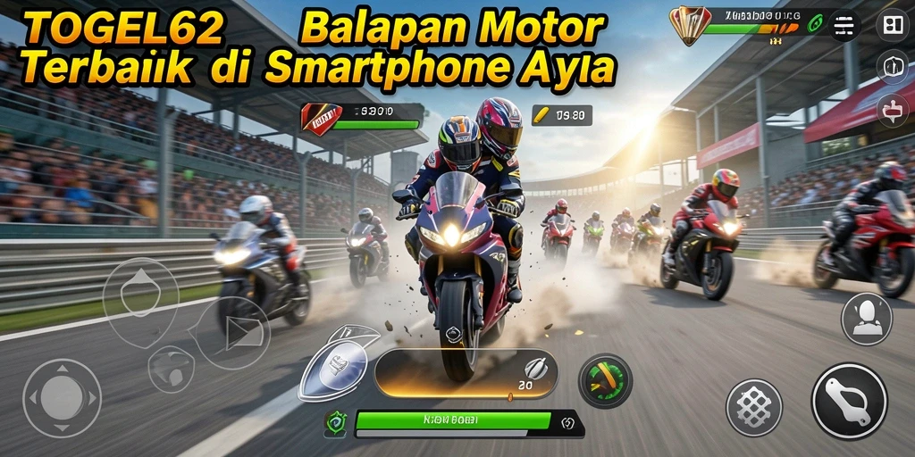 Tampilan gameplay TOGEL62 yang mendebarkan di lintasan balap.