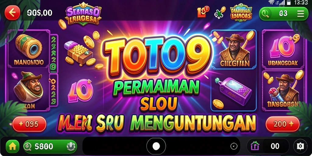 Tampilan menarik dari gameplay TOTO9 yang penuh warna.