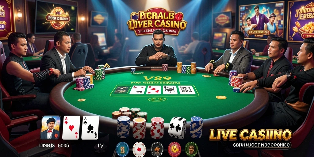 Tampilkan gameplay mendebarkan di V89 Live Casino.